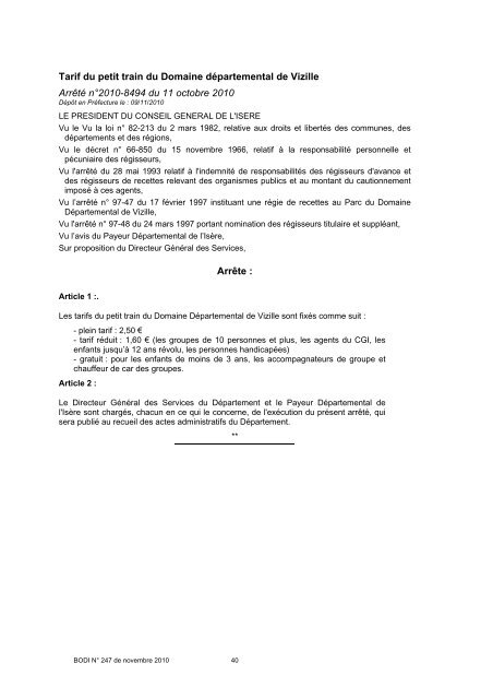 BODI n°247 - Novembre - Conseil général de l'Isère