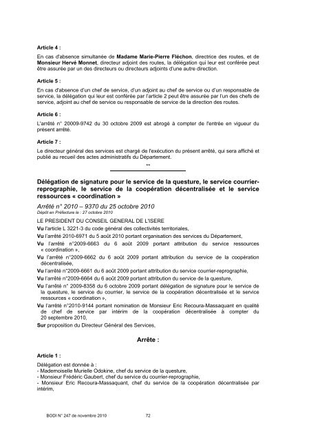 BODI n°247 - Novembre - Conseil général de l'Isère