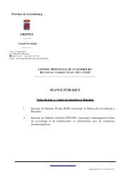 Ordre du jour n° 3 - CP du 24 juin 2011 - Province de Luxembourg