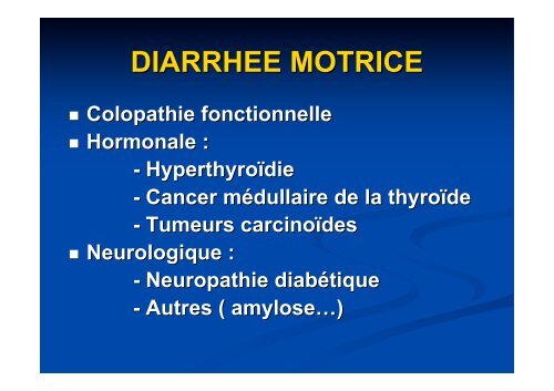 strategie d'exploration d'une diarrhee chronique - Hepato Web