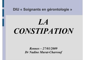 N Murat-Charrouf - Constipation PA [Mode de compatibilité] - SGOC