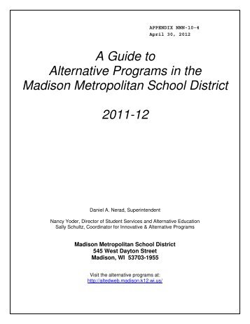 Appendix NNN-10-4 - Board of Education - Madison Metropolitan ...
