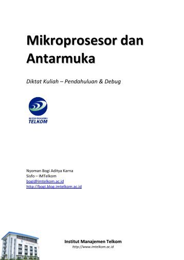 Diktat D3 : Pendahuluan dan Debug - Institut Manajemen Telkom