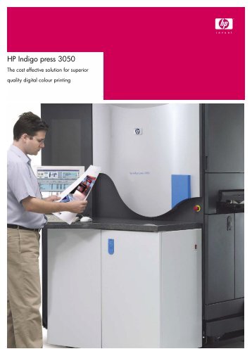 HP Indigo press 3050 - Bob Weber, Inc.