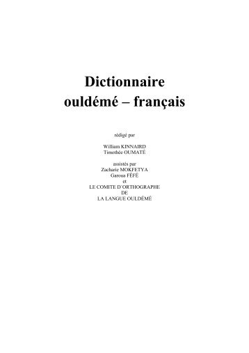Dictionnaire ouldémé – français