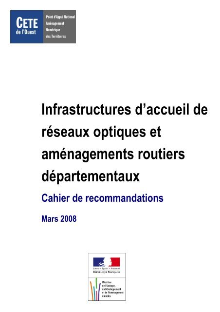 Cahier de recommandations Infrastructures d'accueil de réseaux ...
