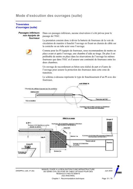 Manuel d'aide à la réalisation d'une infrastructure de génie civil de ...