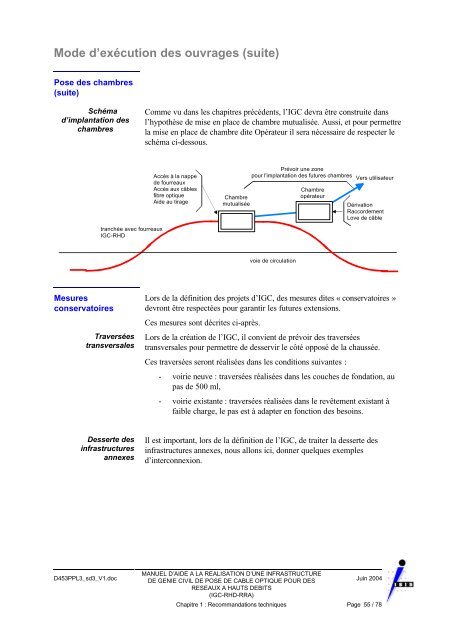 Manuel d'aide à la réalisation d'une infrastructure de génie civil de ...