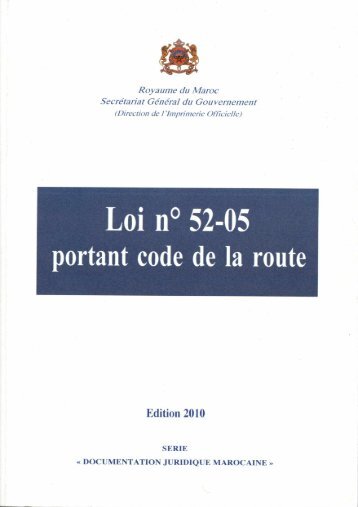 Loi d 52-05 portant code de la route