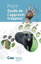 Guide de l'apprenti trappeur - Corporation de l'Aménagement de la ...