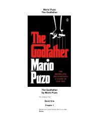 Mario Puzo The Godfather The Godfather by Mario Puzo - books