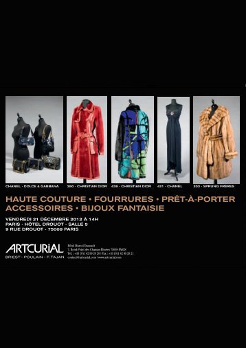 HAUTE COUTURE • FOURRURES • PRÊT-à ... - C apencheres