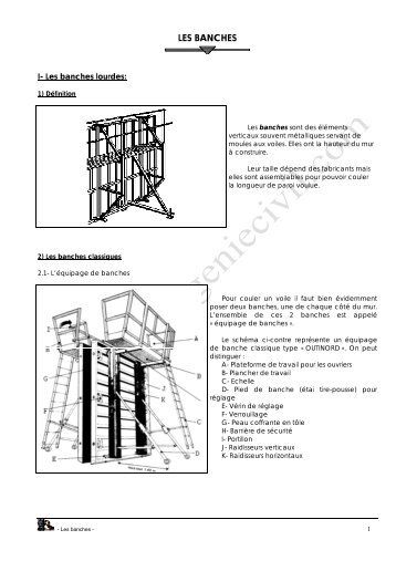 LES BANCHES - Cours de Génie Civil