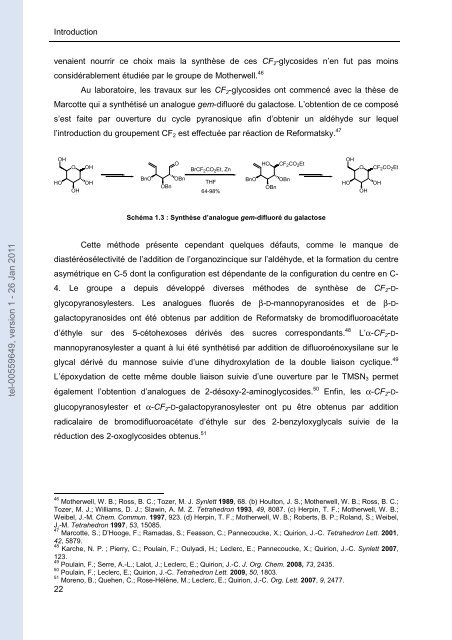 Synthèse de CF2-carbasucres par cyclisation radicalaire et ... - TEL