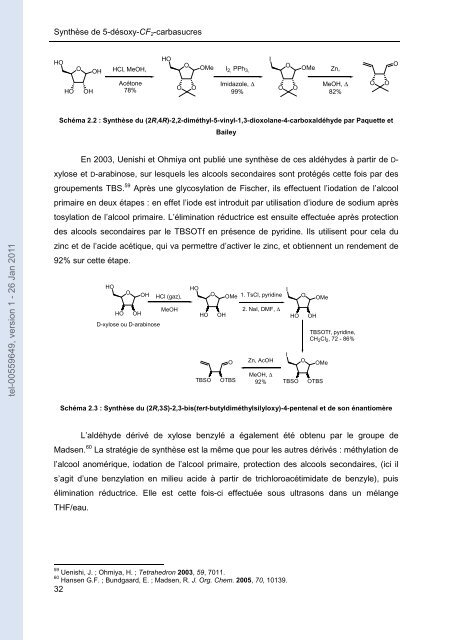 Synthèse de CF2-carbasucres par cyclisation radicalaire et ... - TEL