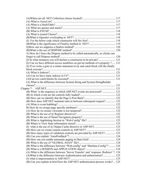 .NET Interview Questions 4 th Edition By Shivprasad ... - A2Z Dotnet