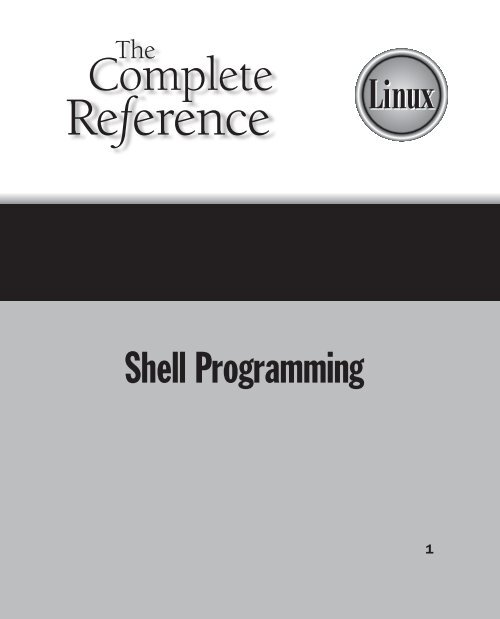 Shell Programming - McGraw-Hill Professional