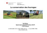 La conservation des fourrages - Agroscope - CH