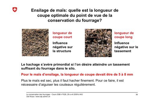 La conservation des fourrages - Agroscope - CH