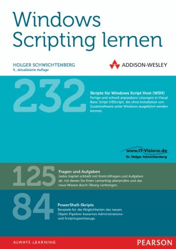 Windows Scripting lernen - ISBN 978-3-8273 ... - Addison-Wesley