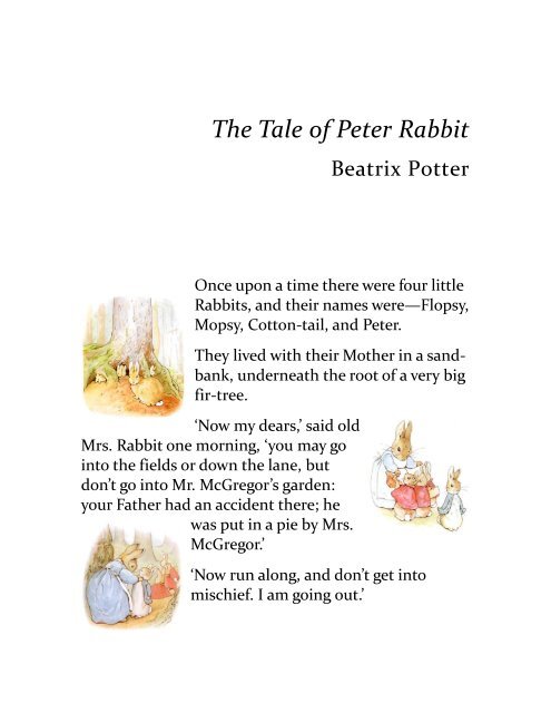 Beatrix Potter The Tale Of Peter Rabbit Pdf Bookstacks