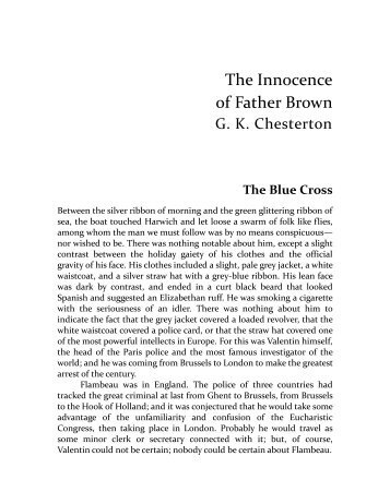 G K Chesterton - The Innocence of Father Brown.pdf - Bookstacks