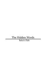 Baha'u'llah - The Hidden Words.pdf - Bookstacks