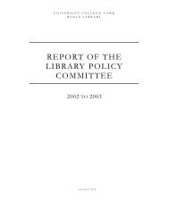 REPORT OF THE LIBRARY POLICY COMMITTEE - University ...