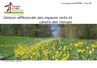 Gestion différenciée des espaces verts et cahiers des charges ...