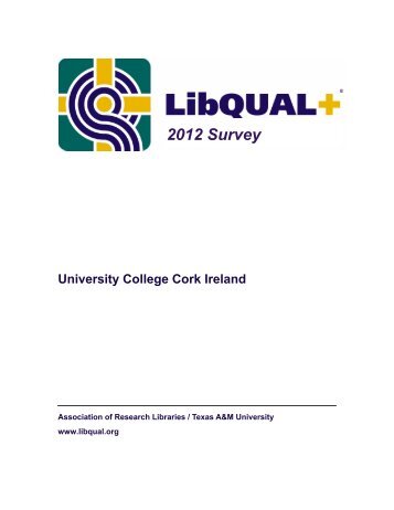 2012 Survey - University College Cork Library