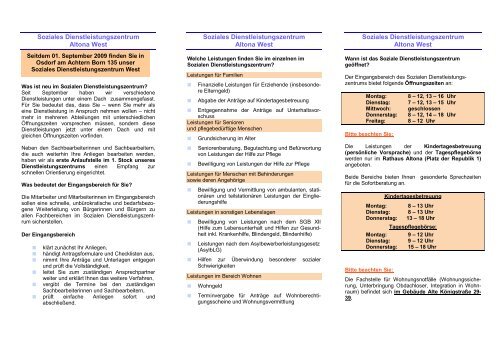 SDZ Altona West Flyer - Die Borner Runde