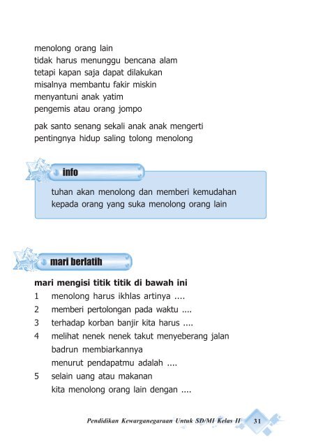 Untuk SD/MI Kelas II