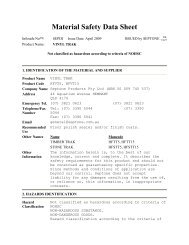 Vinyl Trak MSDS - Bosca Trading