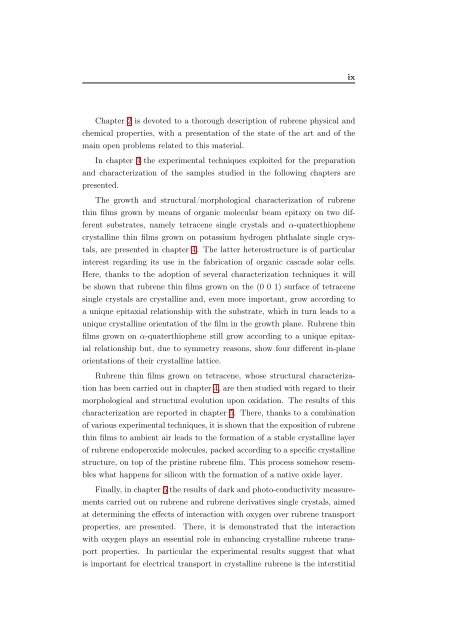 Growth and physical properties of crystalline rubrene - BOA Bicocca ...