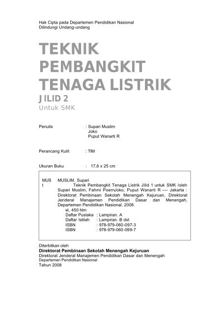 teknik pembangkit tenaga listrik jilid 2 smk