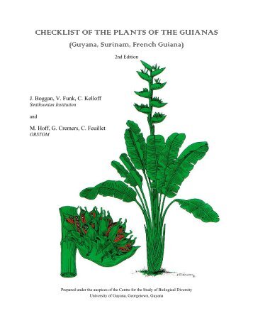 Checklist of the Plants of the Guianas - Department of Botany ...