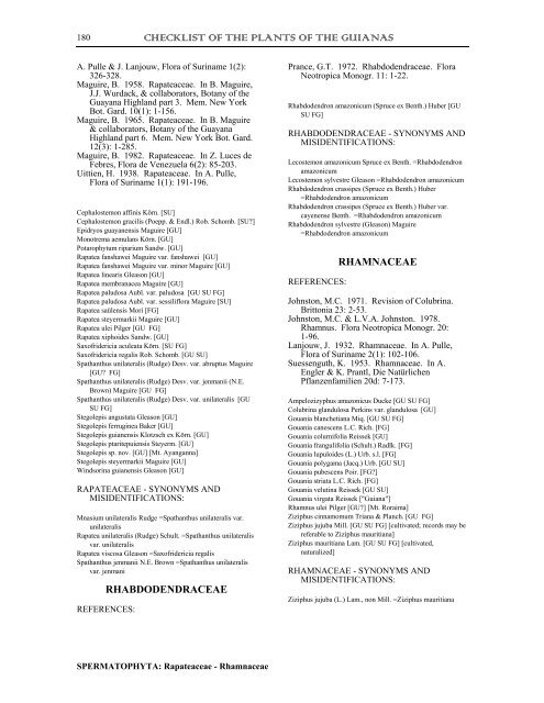 Checklist of the Plants of the Guianas - Department of Botany ...