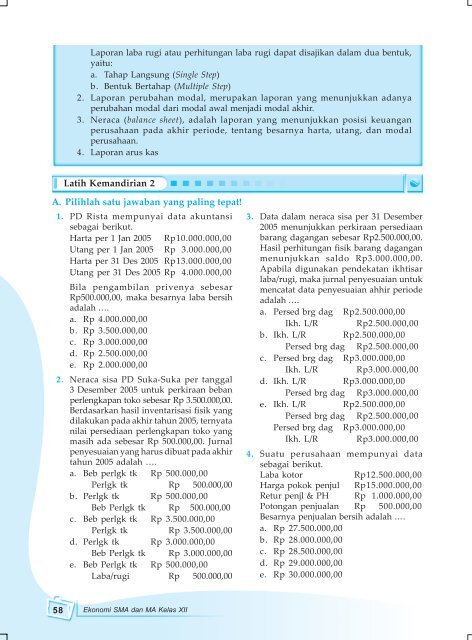 Kertas Kerja Perusahaan Dagang Metode Ikhtisar Laba Rugi - Seputar Usaha
