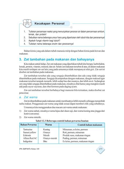 B. Sistem Pencernaan pada Manusia