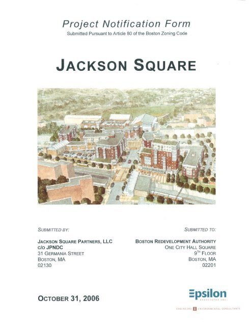 FINAL PNF -- Jackson Square - Boston Redevelopment Authority