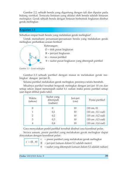 FISIKA untuk SMA/MA Kelas X