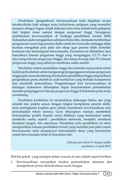 Bahasa Indonesia 1: untuk SMK/MAK