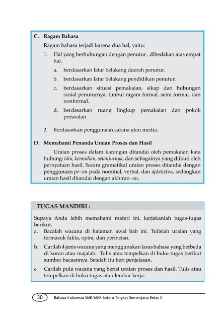 Bahasa Indonesia 1: untuk SMK/MAK