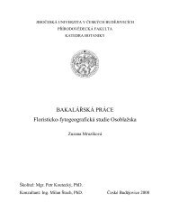 BAKALÁŘSKÁ PRÁCE Floristicko-fytogeografická studie Osoblažska