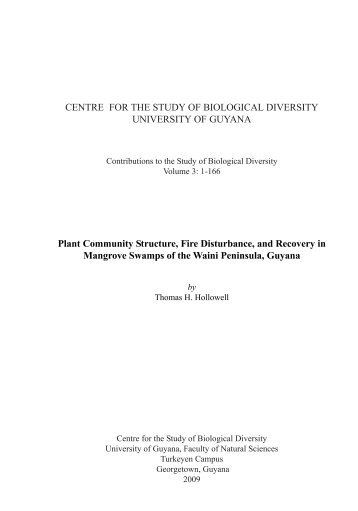 Plant Community Structure, Fire Disturbance, and Recovery in ...