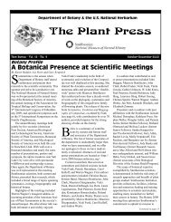 2009 Vol. 12, Issue 4 - Department of Botany - Smithsonian Institution