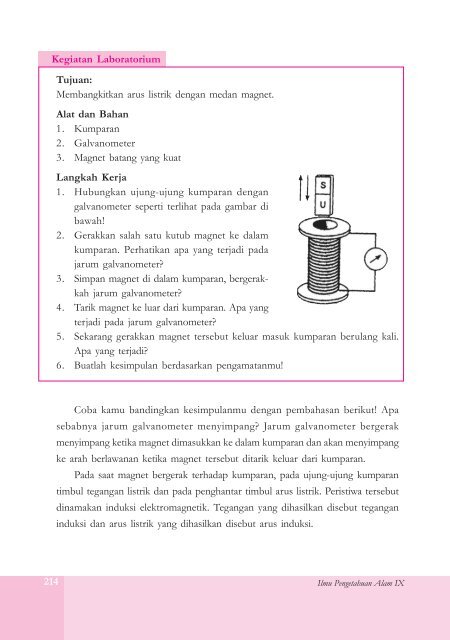 ILMU PENGETAHUAN ALAM untuk Kelas IX SMP/MTs