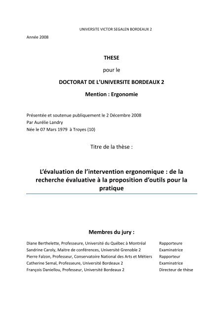 L Evaluation De L Intervention Ergonomique Laboratoire