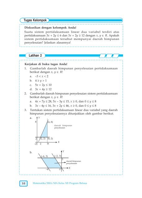 A. Sistem Pertidaksamaan Linear