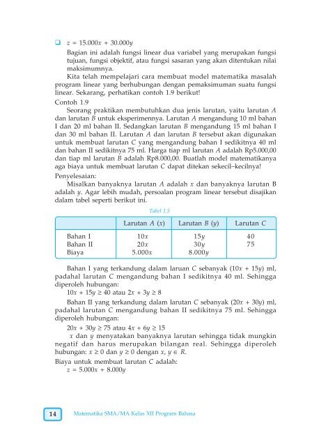 A. Sistem Pertidaksamaan Linear